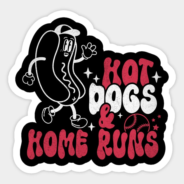 Hot Dogs and Home Runs Sticker by The WYLD Tribe